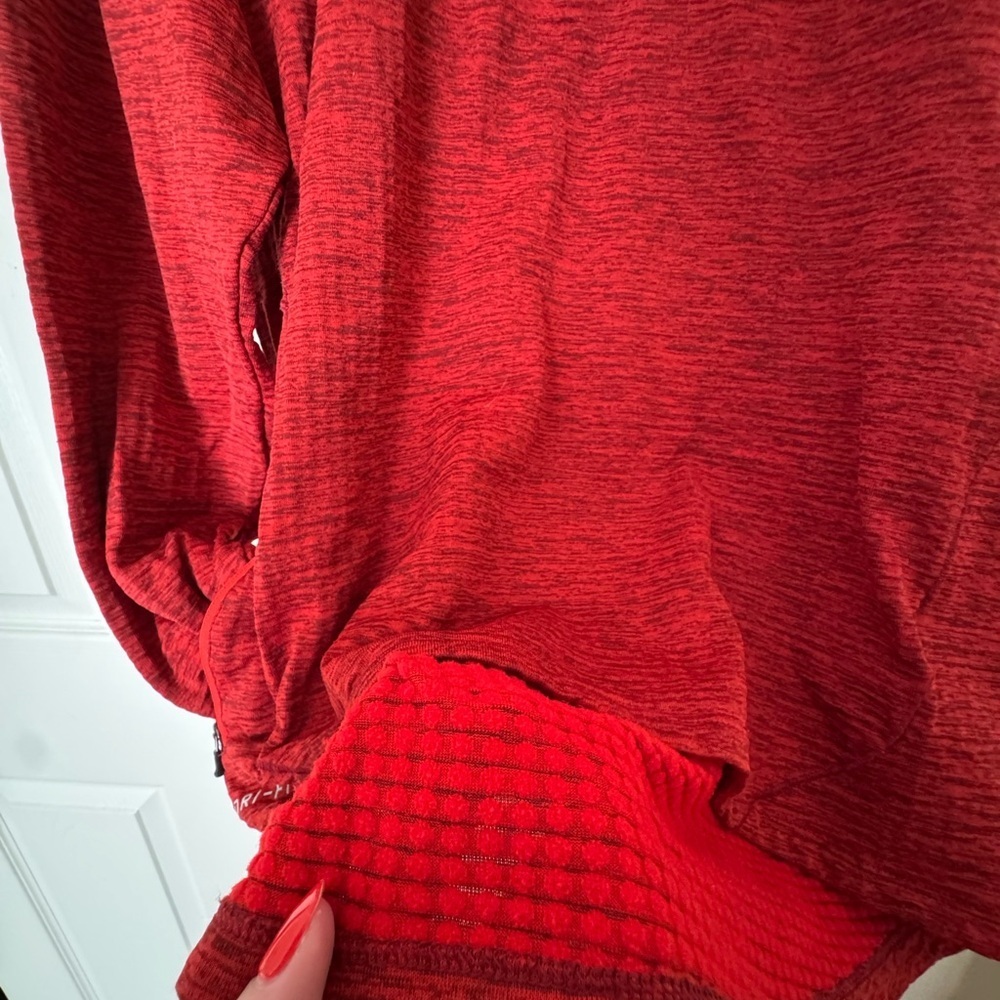 Nike Red Half-Zip Pullover with White Logo - Picture 4 of 6